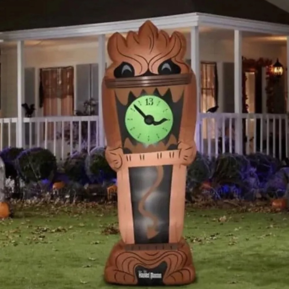 2023 Haunted Mansion 8ft Inflatable Clock Light Up Animated Halloween
